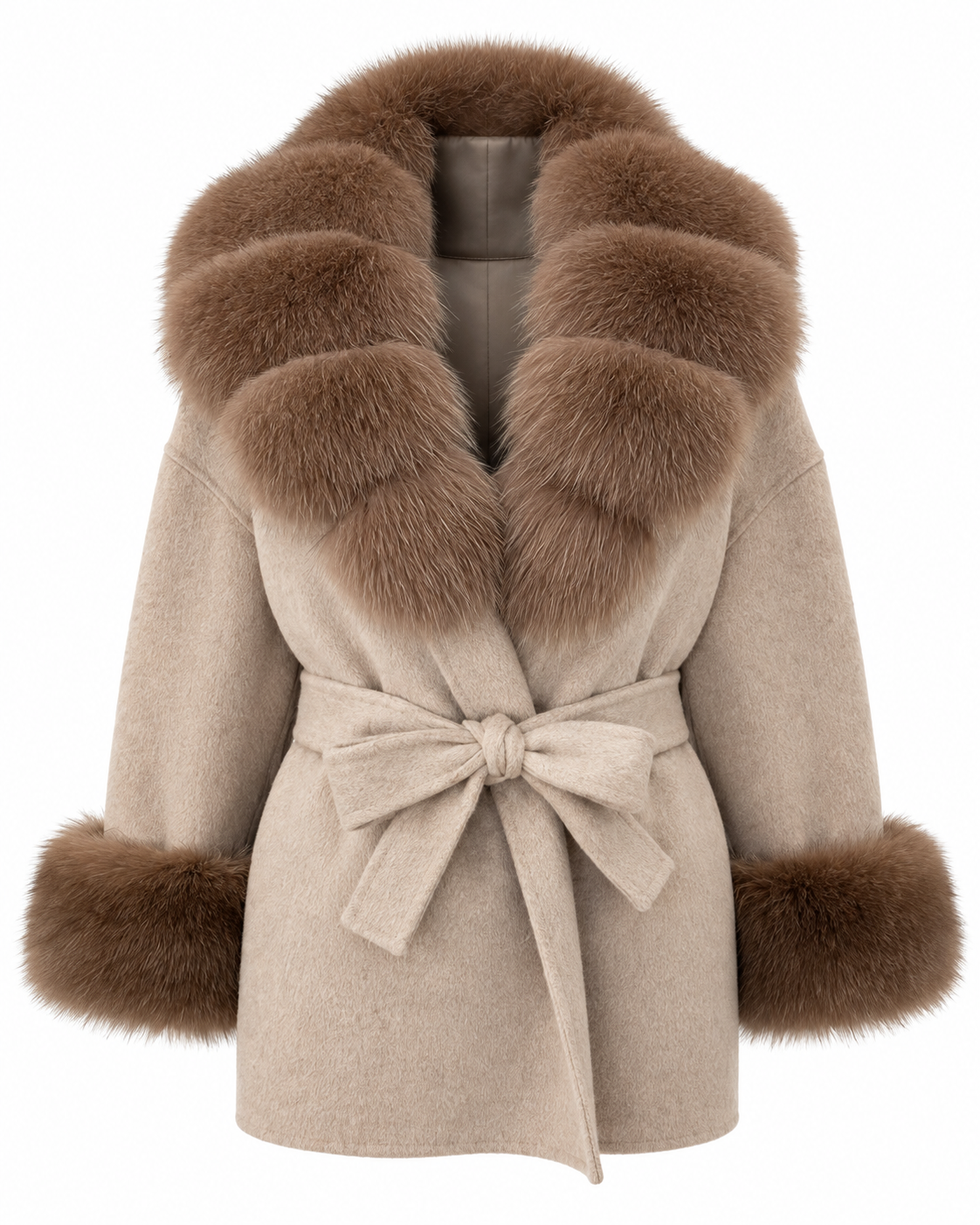Amevella Privé — Bordeauxa Fur Trim Coat