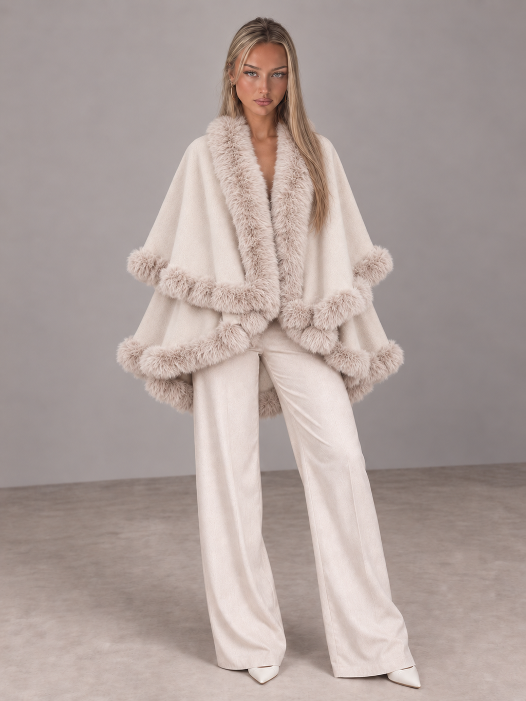 Elodie Fur Cape