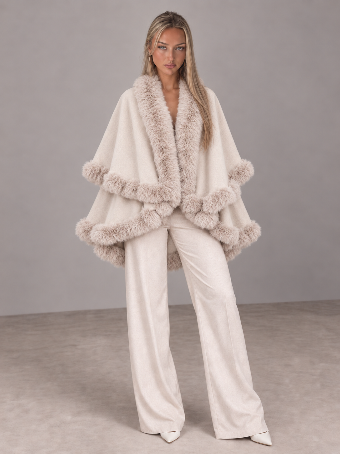 Elodie Fur Cape