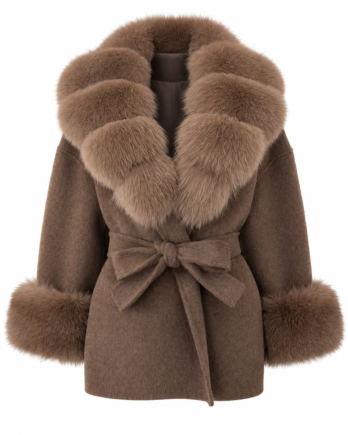Amevella Privé — Bordeauxa Fur Trim Coat