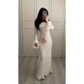 Elegantes Langarm Maxikleid