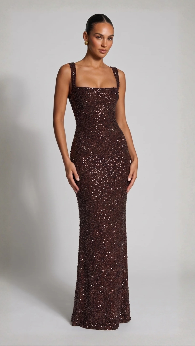 Abendkleid mit Pailletten