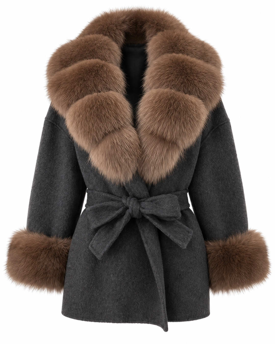 Amevella Privé — Bordeauxa Fur Trim Coat