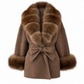 Amevella Privé — Mochaine Fur Trim Coat