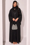 Noir Abaya mit Strass und Tuch