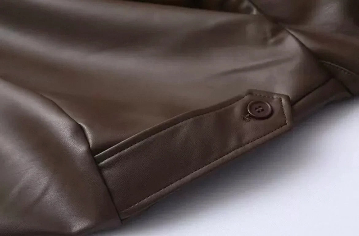 Élara - Leder Mantel