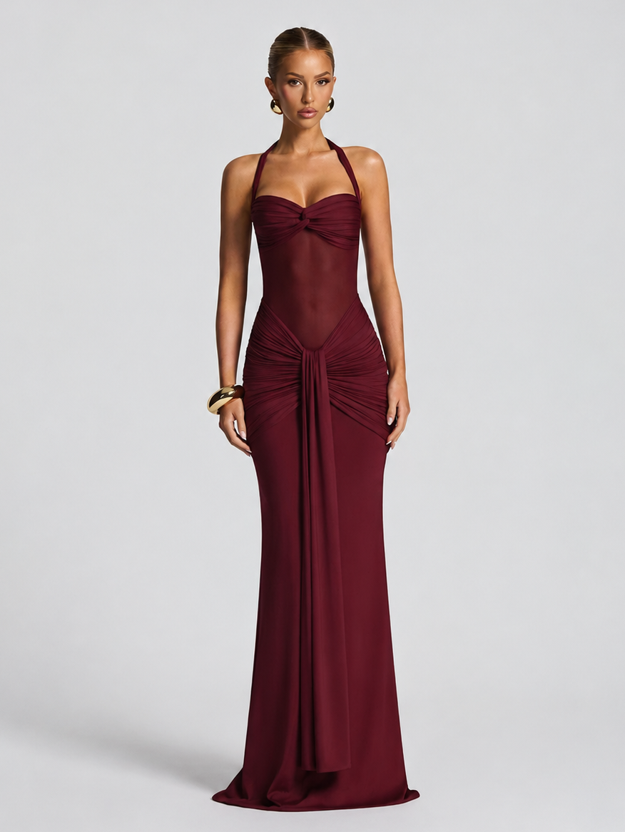 Sienna Neckholder-Maxikleid