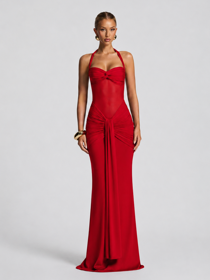 Sienna Neckholder-Maxikleid