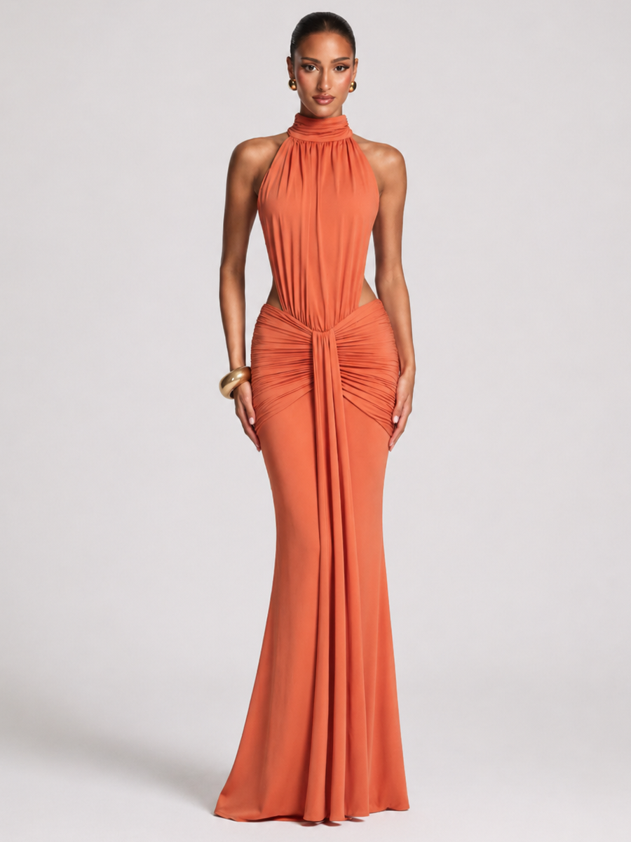 Elara Cut-Out Maxikleid