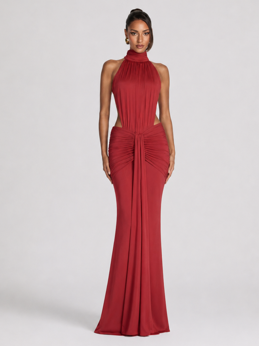 Elara Cut-Out Maxikleid