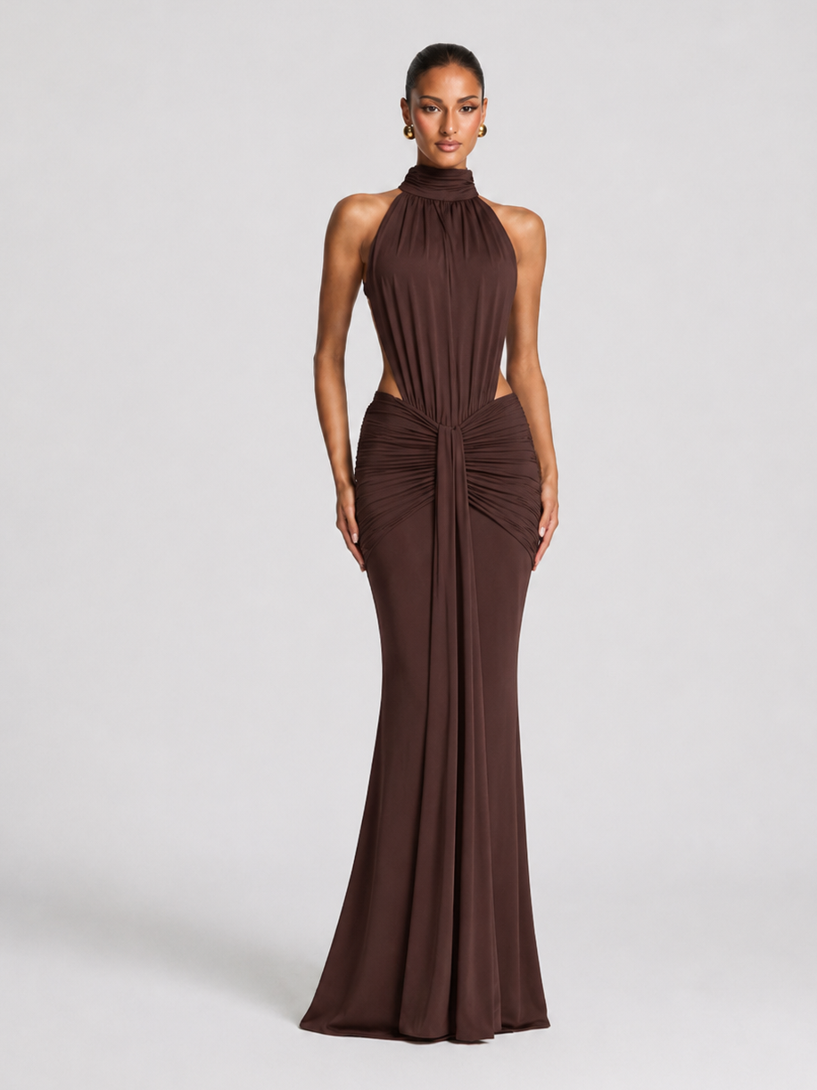 Elara Cut-Out Maxikleid