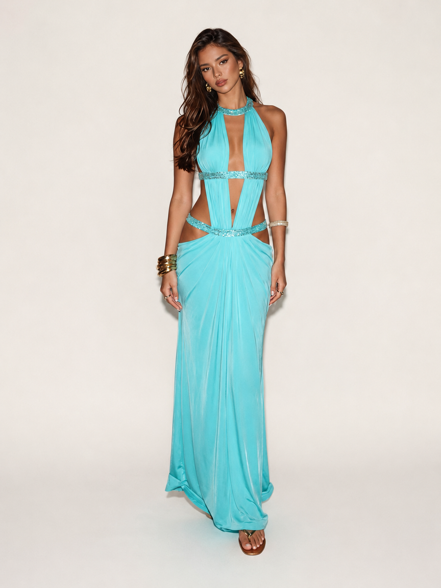 Selene Cut-Out Maxikleid