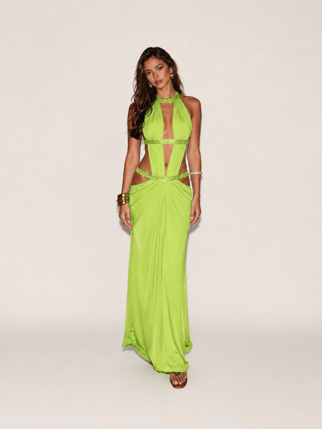 Selene Cut-Out Maxikleid
