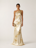 Aurelia Satin-Maxikleid