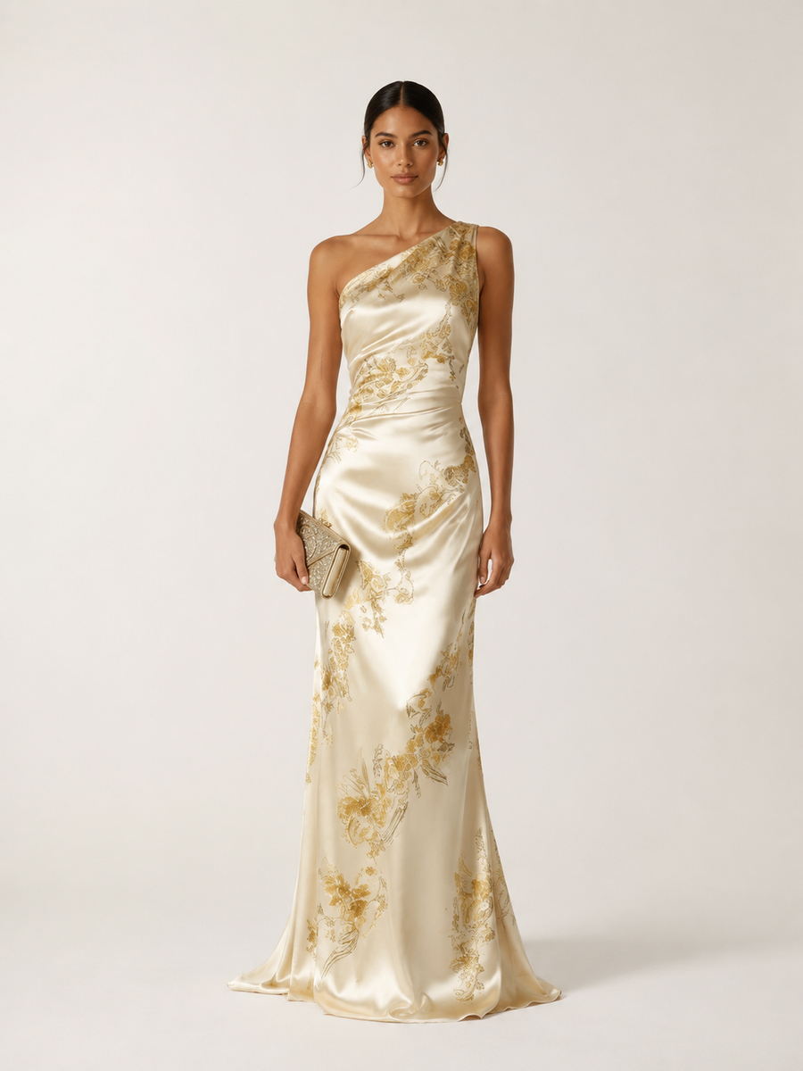 Aurelia Satin-Maxikleid