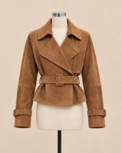 Aveline Suede Wrap Jacket