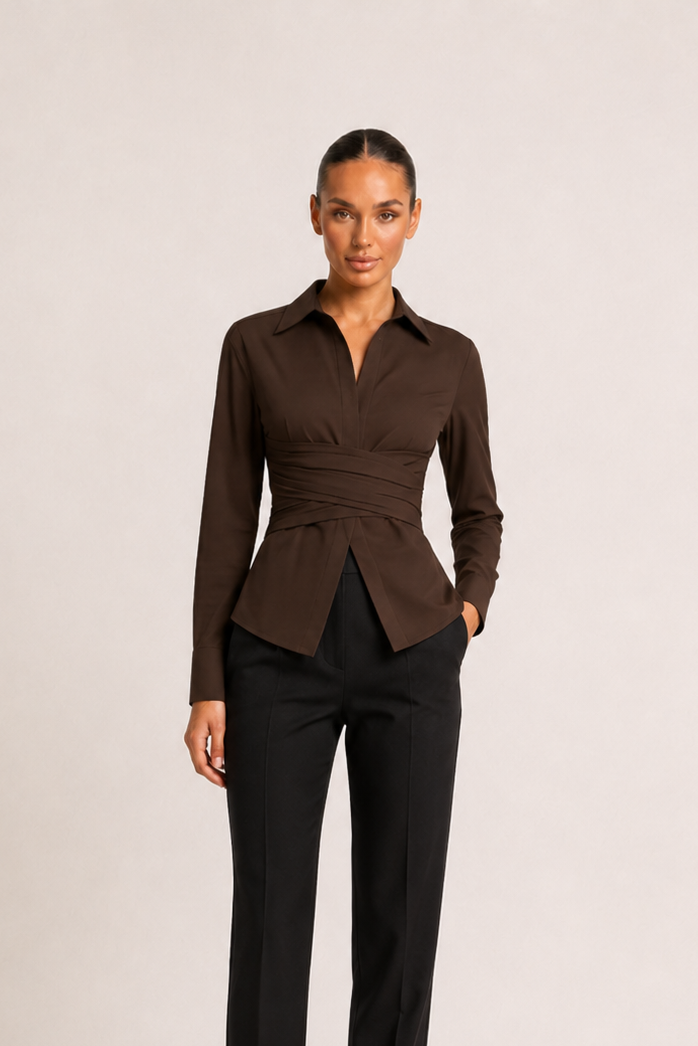 Bluse mit Taillenschnürung