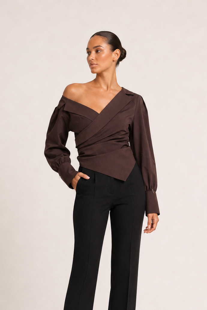 Moderne One-Shoulder-Bluse