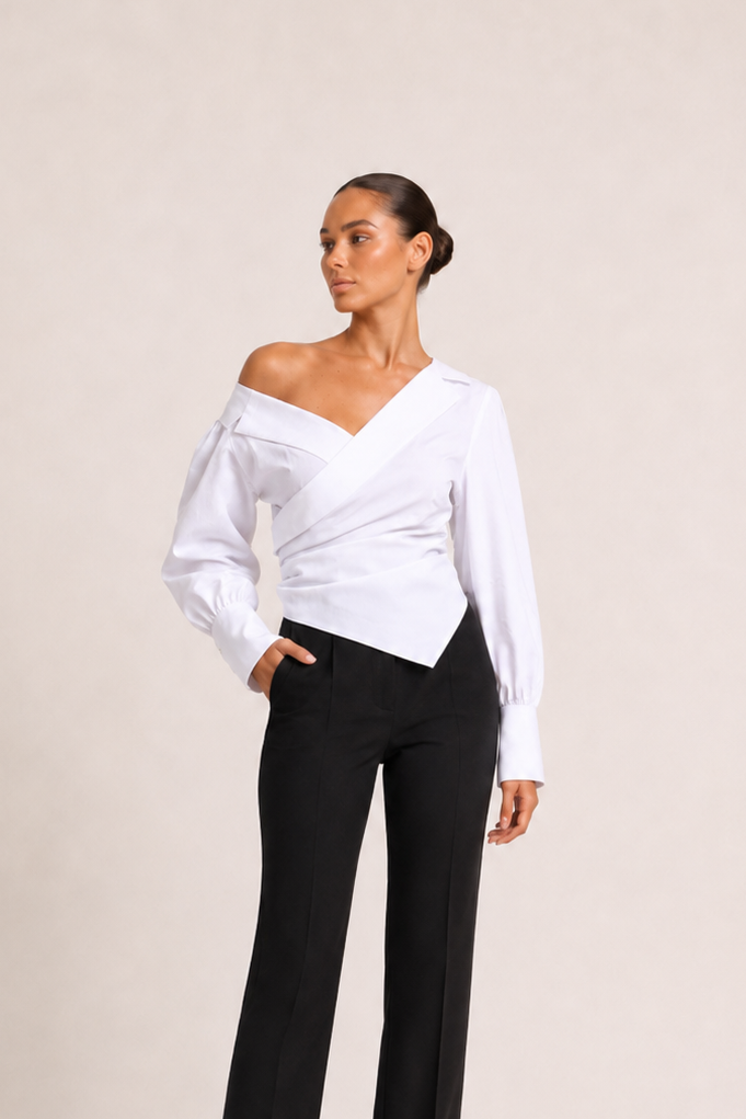 Moderne One-Shoulder-Bluse
