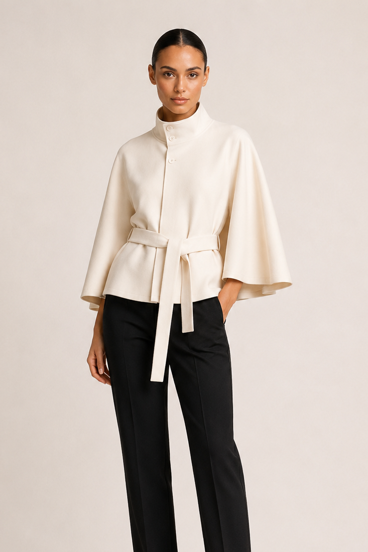 Poncho mit Gürtel