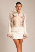 Cardigan mit Fell