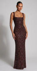 Abendkleid mit Pailletten