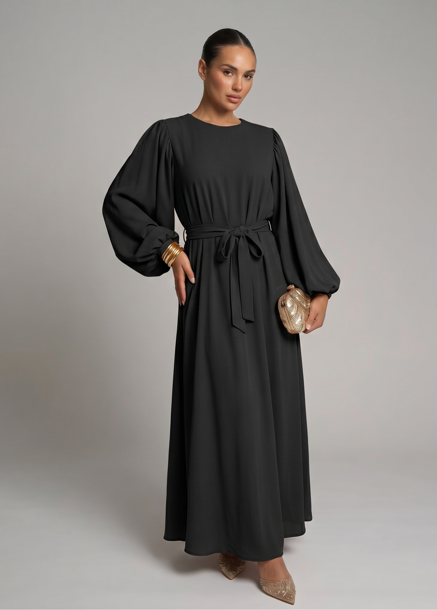 Abaya mit Schleife