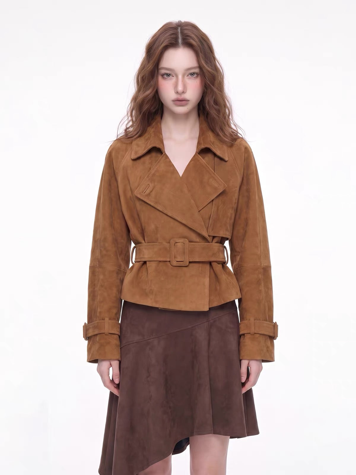 Aveline Suede Wrap Jacket