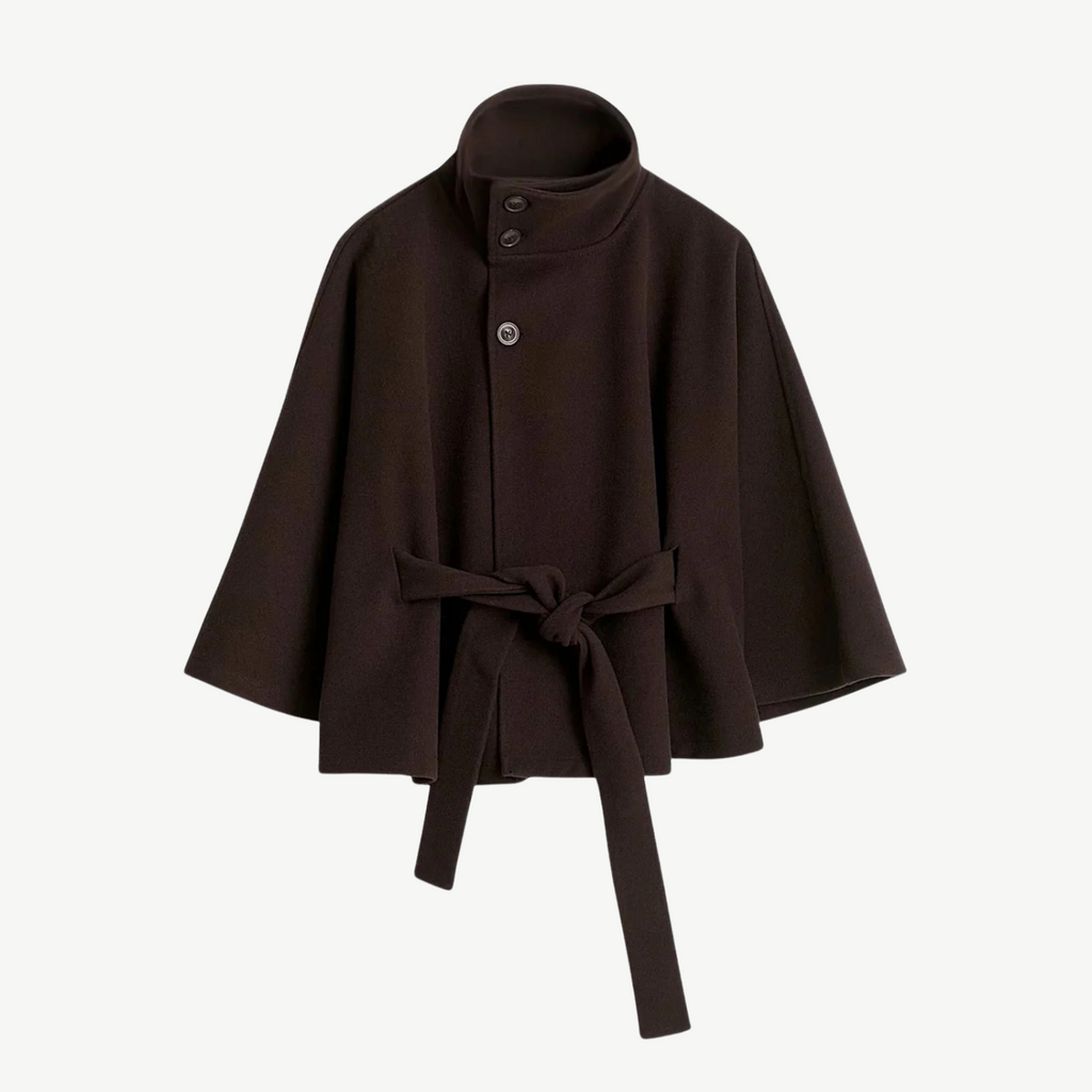 Poncho mit Gürtel