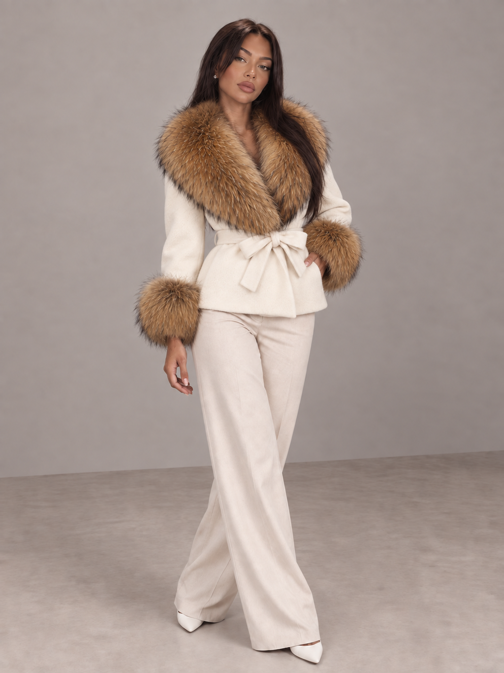 Amevella Privé — Sienna Fur Trim Coat
