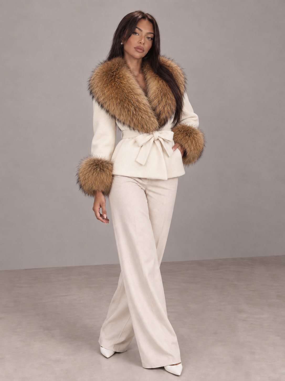 Amevella Privé — Sienna Fur Trim Coat