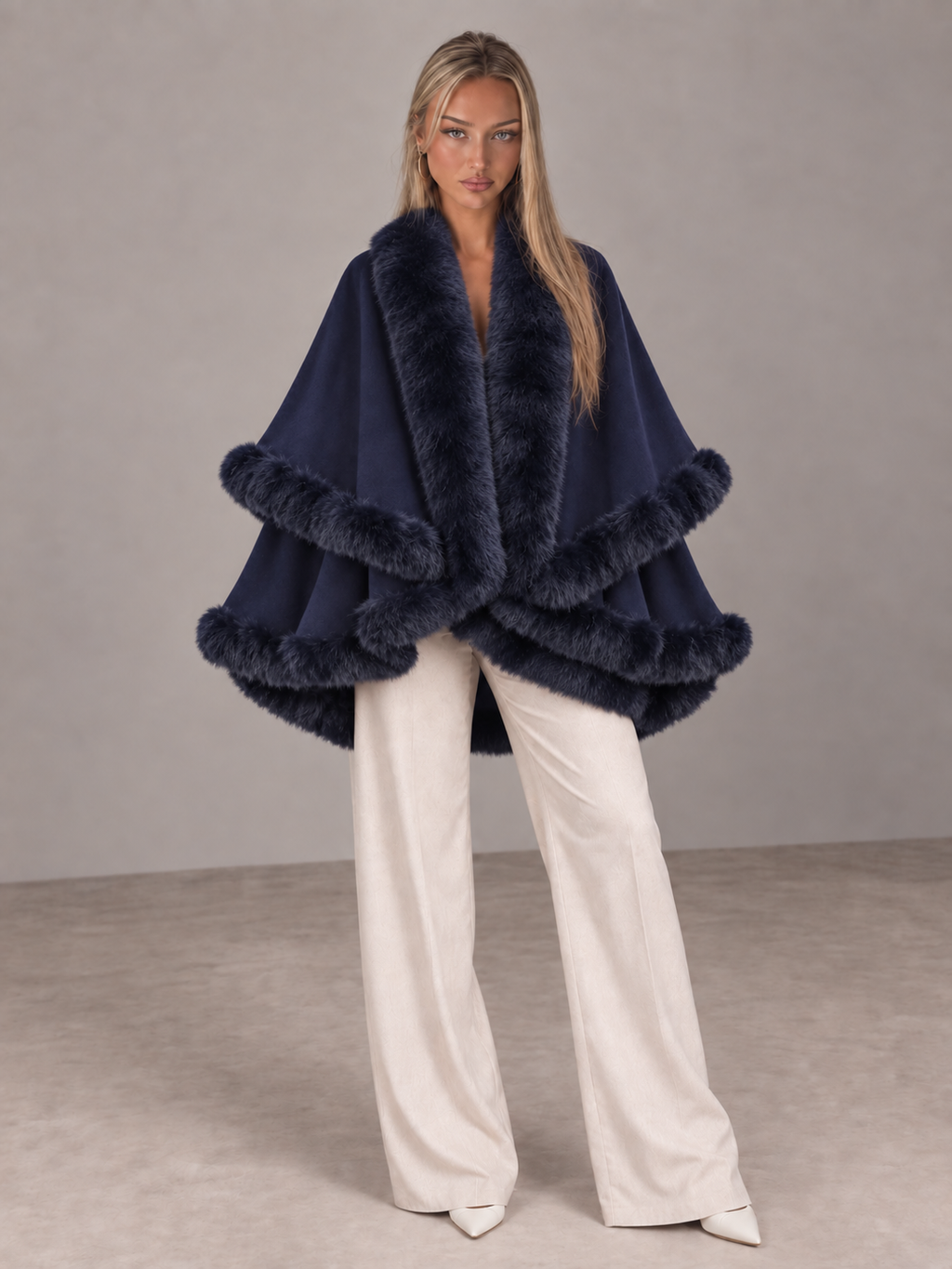 Elodie Fur Cape
