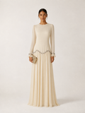 Elina – Drop-Waist Kleid mit Kristallverzierung