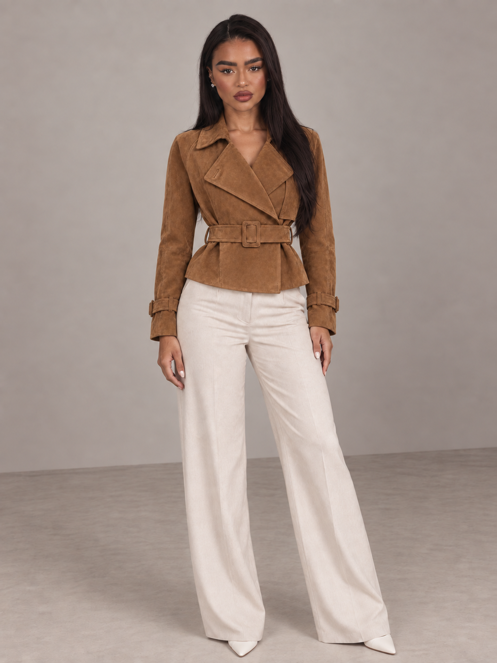 Aveline Suede Wrap Jacket